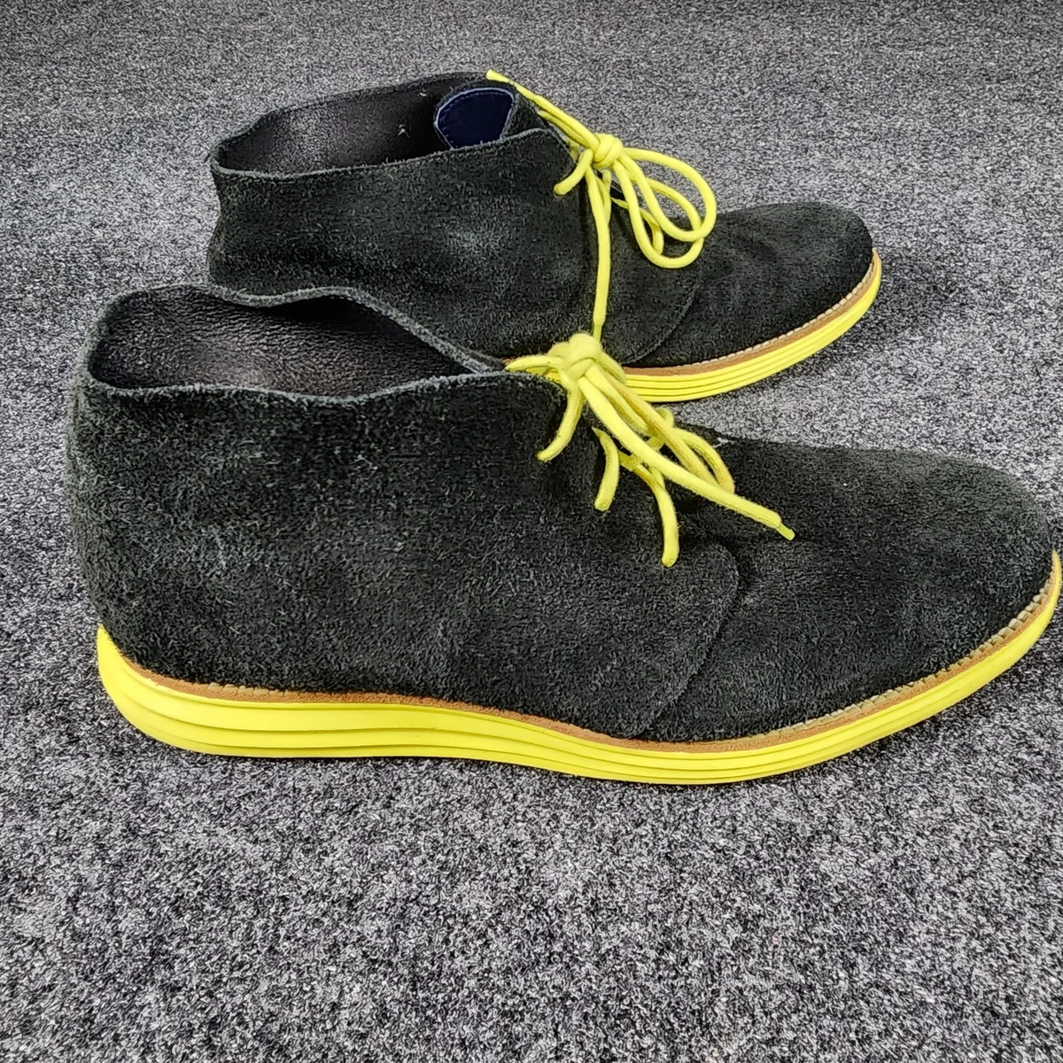 Cole Hasn Grabd OS “LunarGrand” Grey Suede Wingtip Athletic Yellow Sole Size 9.5 Cole Haan Lunargrand Suede Wingtip Oxford | Mercari main image 2