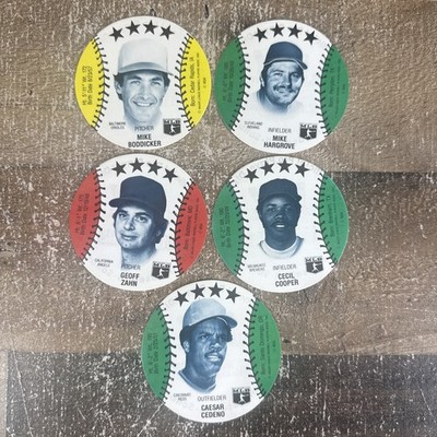 Lot of (5) 1985 JOX by Thom McAn Discs Zahn, Hargrove, Boddicker, Cooper, Cedeno
