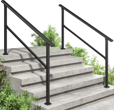 Adjustable 2PCS Outdoor Handrails for Steps & Stairs - Safe & Easy Install
