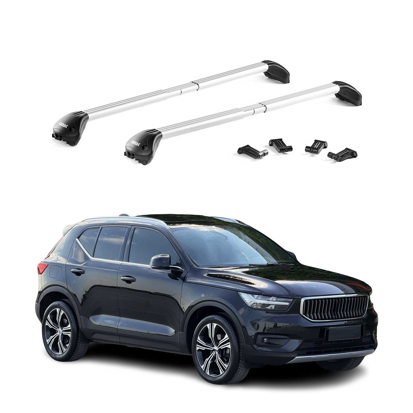 Barres de toit Volvo XC40 en aluminium pour vos sorties ski