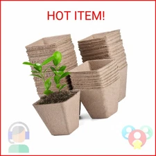 3.25 Seed Starter Pots, Organic Planting Peat Pots for Indoor Garden Seedling