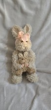 Vintage Rare Retired Russ Berrie 'Maddie' Rabbit And Baby Rabbit Plush Soft Toy
