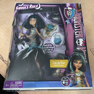 2012 Monster High Cleo De Nile Ghouls Rule Doll Mattel, NIB -Box Wear 