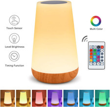 Table Lamp Touch Night Light - Portable Sensor Remote Control Bedside Lamps with