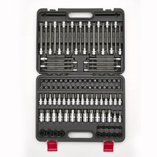107pcs Master Bit Socket Set Sae Metric Torx Hex Ball End Long Sockets 14 38 1