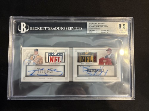 2015 Panini National Treasures LEWAN / SCHERFF Materials Booklet NFL Shield 1/1