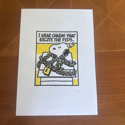 Mark Drew ''I wear Chains that Excite the Feds'' Nas print numbered AP and signed