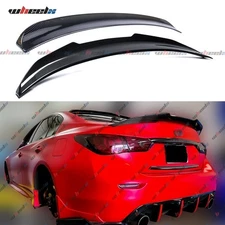 FOR 14-24 INFINITI Q50 SPORT REAR WINDOW ROOF SPOILER & TRUNK WING CARBON FIBER
