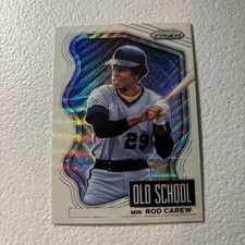 Rod Carew 2022 Prizm Old School White Wave OS-9 Twins HOF