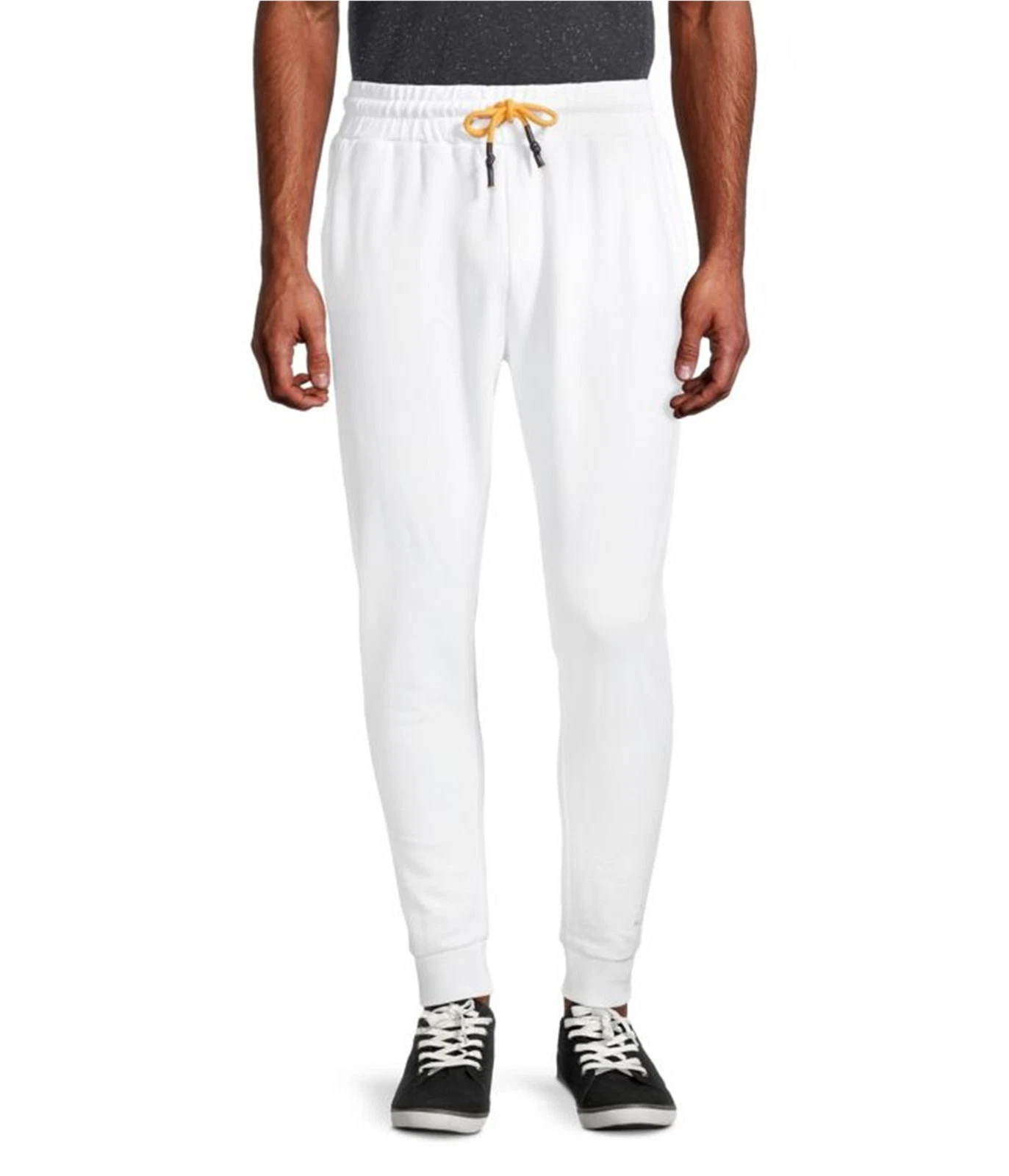 Elevenparis Mens Drawstring Casual Jogger Pants, white, LW x 29L