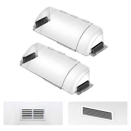 Easily Installed Adjustable Length Magnetic Vent Cover Set of Two Units - Picture 4 of 11