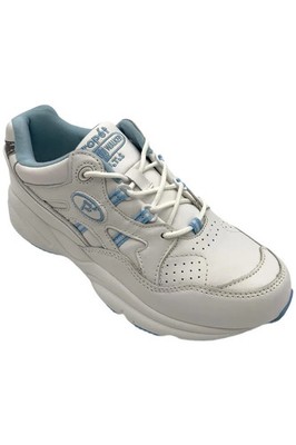 Propet Womens Stability Walker Walking Sneakers White/Blue