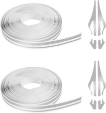 2 Rolls x 32 Ft Silver Vinyl Pinstriping Tape, Automotive Pinstr Color: Silver