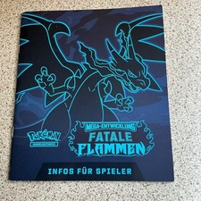 Fatale Flammen Info Heft f&uuml;r Spieler Pok&eacute;mon Deutsch Mega-Entwicklung Glurak