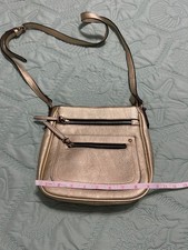 GOLDTONE CROSSBODY SHOULDER BAG-Woman's Metallic Everyday Purse