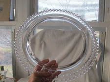 Vintage Imperial Candlewick 13.25 Inch Glass Dinner Plate 13 1/4" Large Size XL
