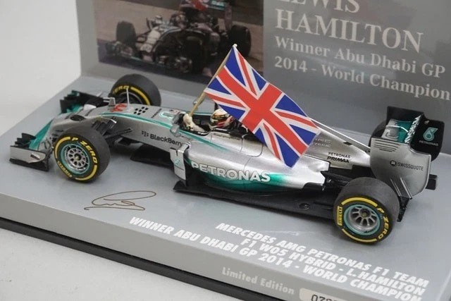 1:43 MINICHAMPS 410140544 Mercedes-AMG Petronas W05 Hybrid Abu Dhabi GP 2014 #44 - Image 2 of 4