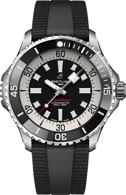 Breitling Superocean 46mm Black Dial Stainless Steel Men's Watch A17378211B1S1
