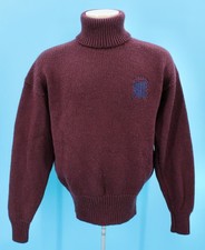 VTG Men's 1990s Burgundy Polo Ralph Lauren Athletic Sweater Sz L Wool Turtleneck
