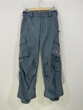 Burton Snow Pants Cargo Boys Kids Size M Gray  28 x 24 Insulated Ski Snowboard