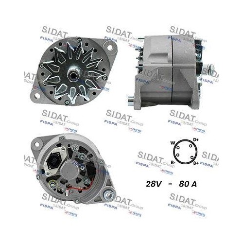 Alternateur Sidat A24BH0078A2 pour Volvo résout vos pannes de batterie de voiture