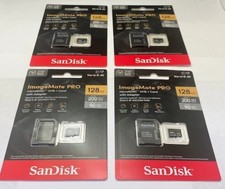 SanDisk 128GB Imagemate Pro. MicroSDXC UHS-I Card w/ Adapter Lot of 4