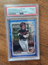 2020 Bowman Chrome Baseball Adley Rutschman Blue Shimmer Refractor /150 PSA 9