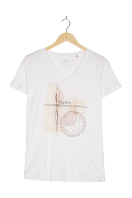Detto Fatto Damen T-Shirt Gr. 46 Weiß