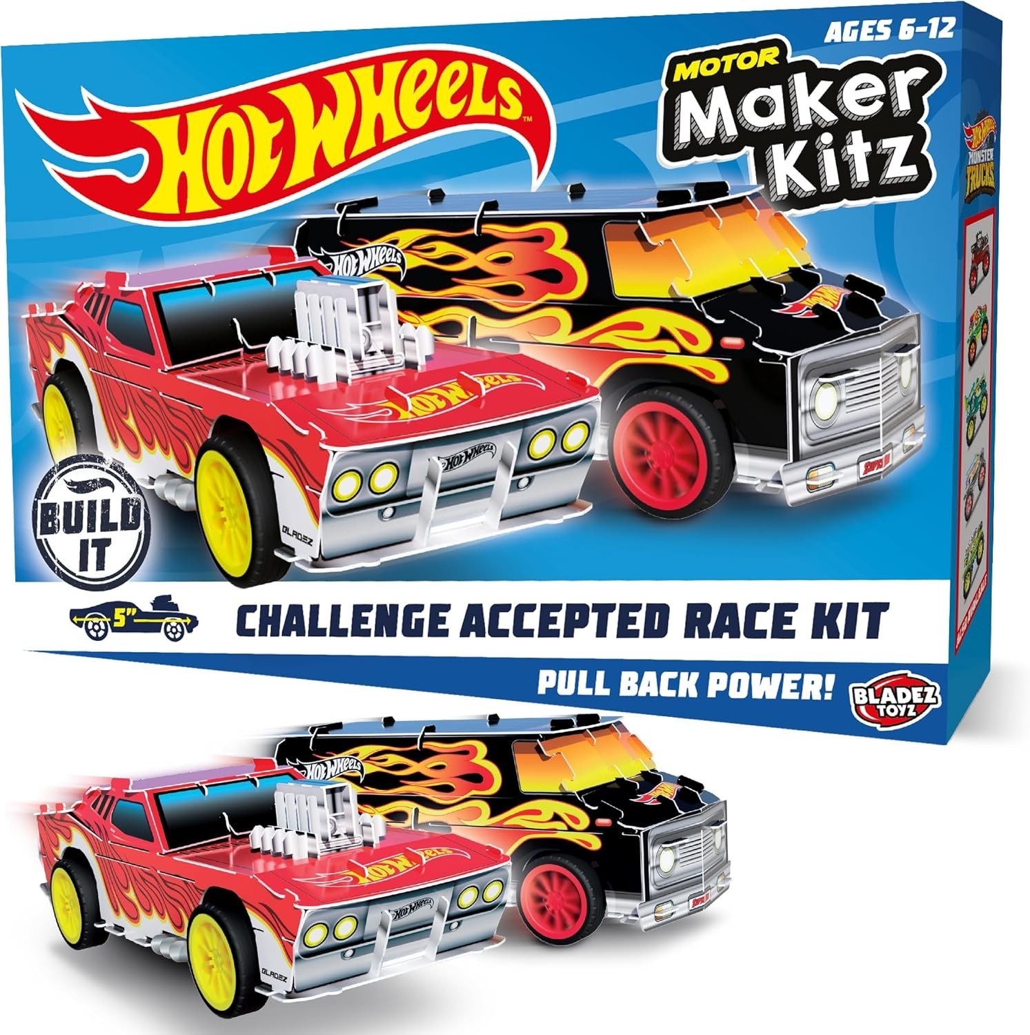 Hot Wheels Pull Back Street Racer Kit - 2 Pack - Roger Dodger & Super Van - 4894 - Image 5