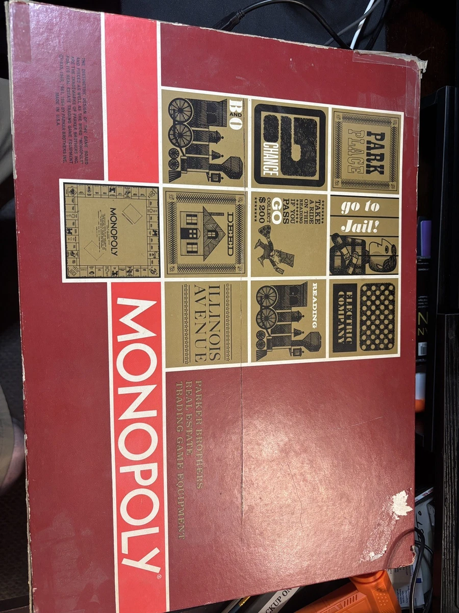 Monopoly Board 1964 Vintage Manufacture Board & Traditional Games