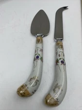 Sheffield 2pieceCheese Serve Set Porcelain Handles