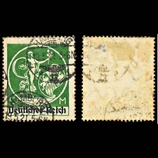 7028 Germany SG135 10 Blackish Olive Green 1920. Sc#274 Mi 137I Used. C£23