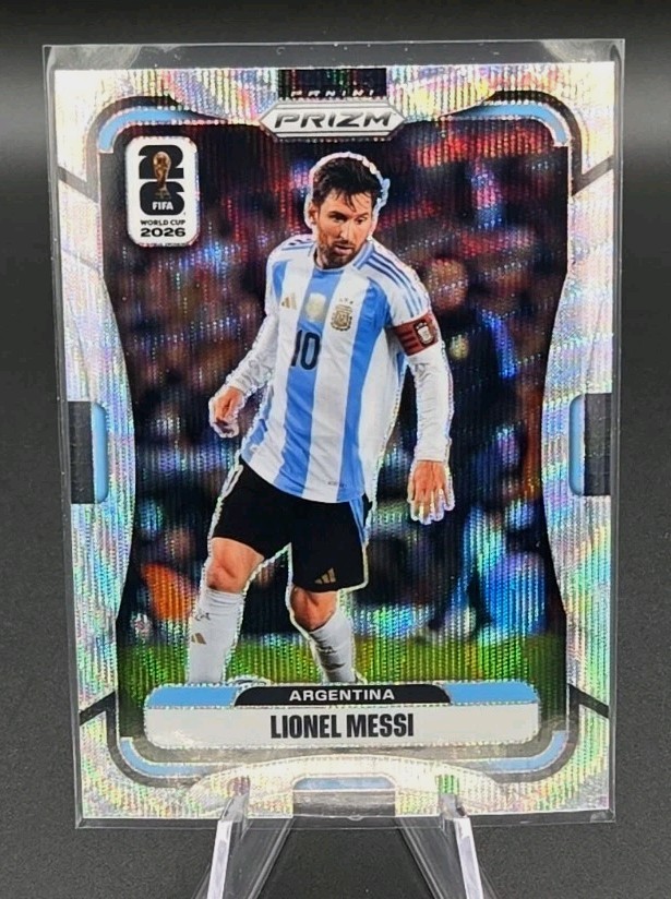 2026 Panini Prizm FIFA World Cup Lionel Messi Silver Wave Prizm #10 Argentina view 3