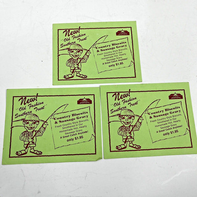 3 Rare Howard Johnsons HoJo Menu Inserts 1983 Country Biscuits and Sausage Gravy