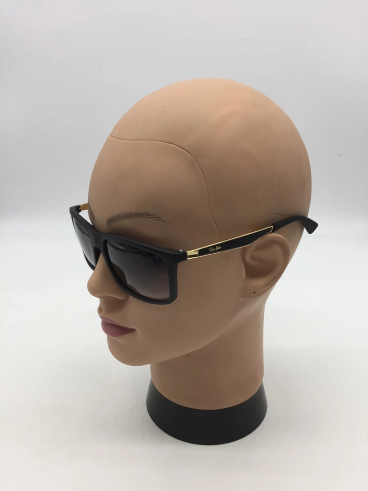 Ray-Ban Full Rim Matte Black Frame Designer Sunglasses Grey Lenses - Image 3 of 4