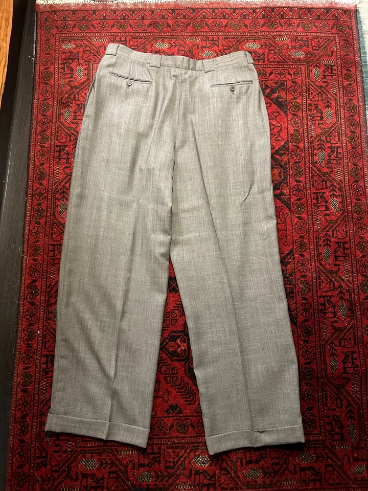 Traje De Colección Años 90 Giorgio Armani Le Collezioni 2P 42R Doble Pecho Gris Lana Italia Foto 4 de 4