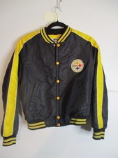 Vintage Pittsburgh Steelers Bomber Jacket / Coat Sz 16 Stahl-Urban Distressed