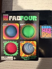 Needoh Teenie 4 Pack Nee Doh Fab Four Cool Cube Lot Of 2
