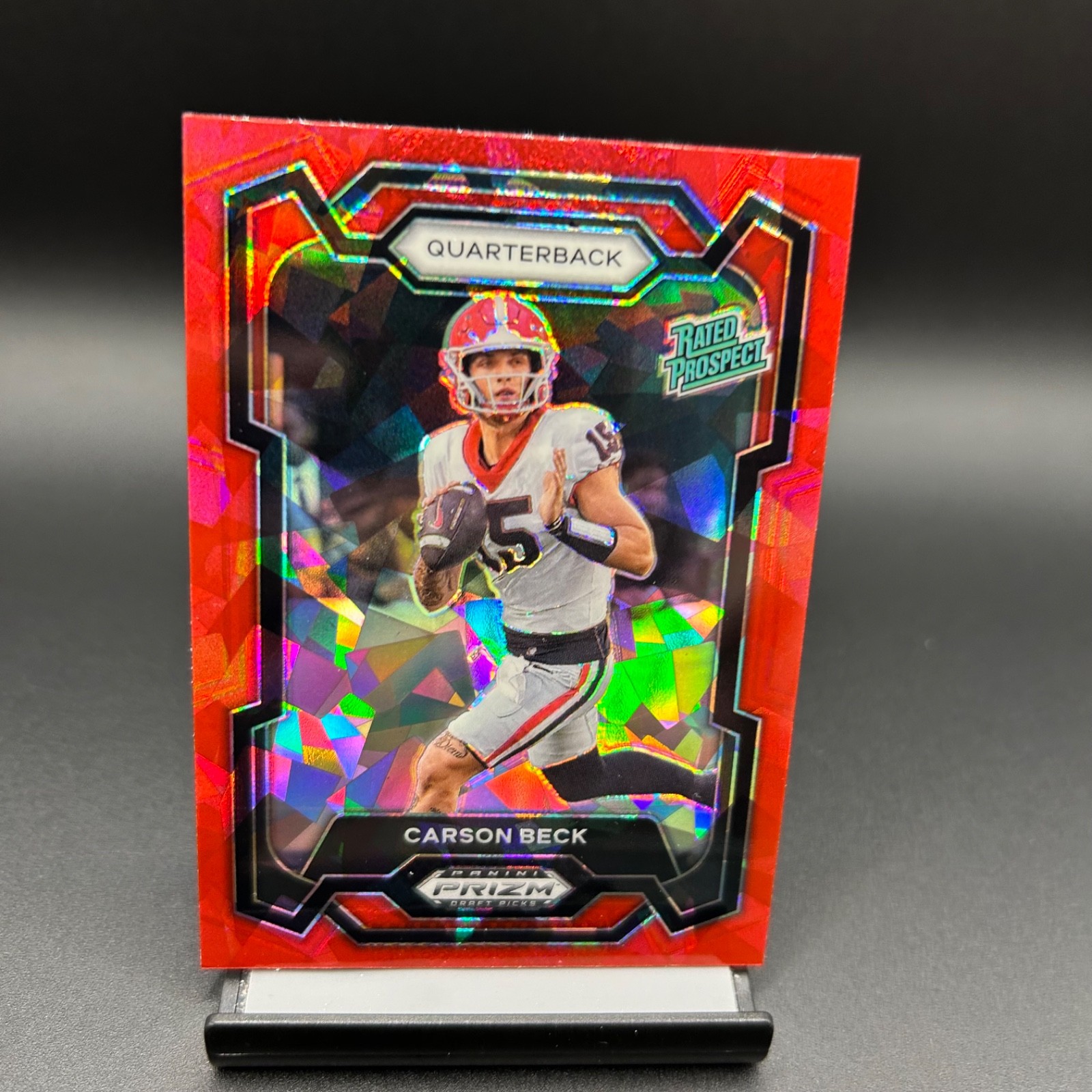 2024 Panini Prizm Draft Picks #130 Carson Beck Red Ice Georgia Bulldogs