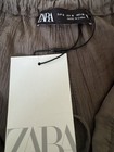NWT Zara Flowy  Wide Leg Lightweight Drawstring Pants Taupe /Small — photo 3