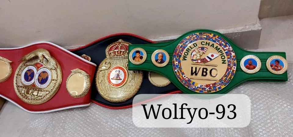 WBC, IBF, IBO, WBO, WBA Set of All boxing Championship Title Belts Adult Size 3D - Image 4 of 4
