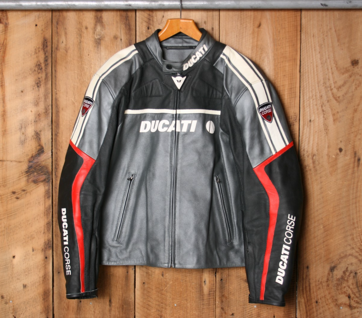 Ducati Corse by Dainese Leather Armored Motorcycle Riding Jacket