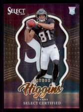 2025 Panini Select #19 Jayden Higgins Select Certified Rookies Houston Texans