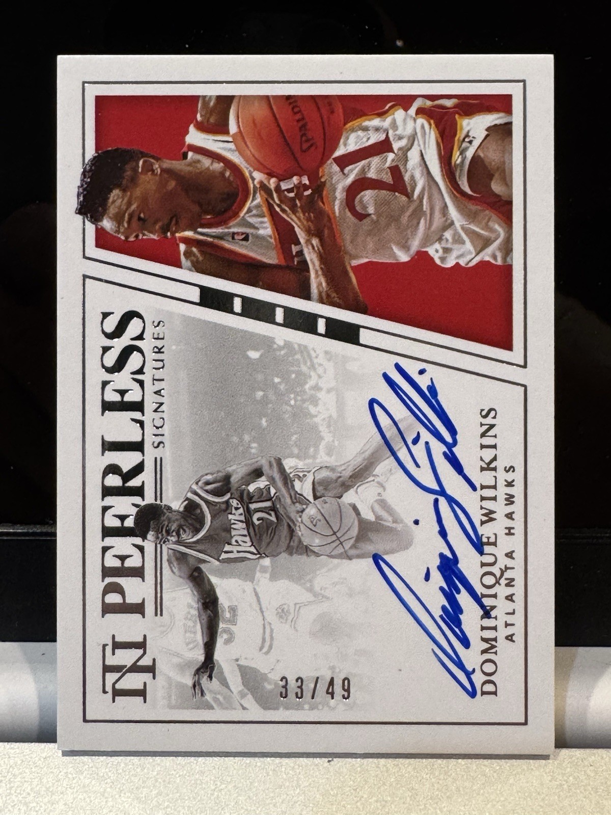 2019-20 National Treasures Dominique Wilkins Peerless Signatures /49 AUTO view 3