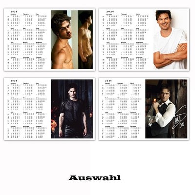 Ian Somerhalder +  Taschenkalender / Calendar  Auswahl - 10x15cm laminiert