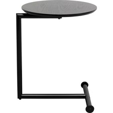 Beistelltisch Couchtisch Laptoptisch Ablage Stahl Holz Schwarz Kare Design