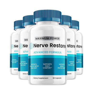 5-Pack Nerve Restore Capsules   NerveRestore Natural Glycogen Support - 300 Caps