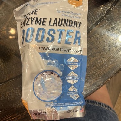 Enzyme Laundry Booster Odor Remover - 2 Lbs Unscented Enzymatic Clothes Stain