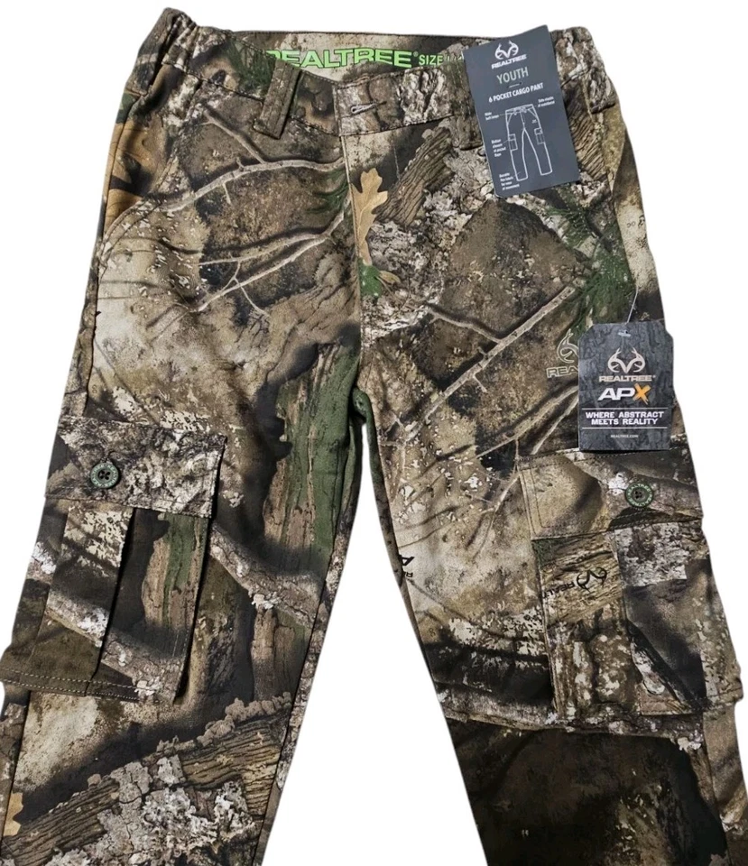 Realtree APX Youth 6 Pocket Cargo Hunting Pants Size Large (10-12) NWT - Image 3 of 4