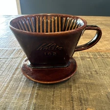 Kalita Ceramic Coffee Dripper 102 Brown- Pour Over Coffee Dripper
